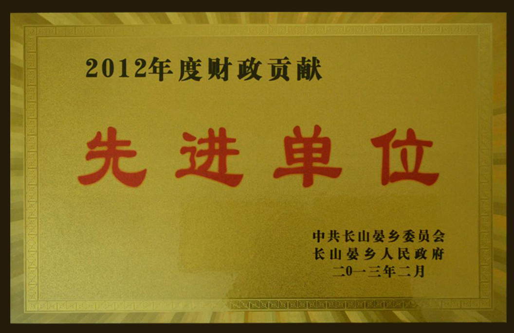 2013年财政贡献先进单位
